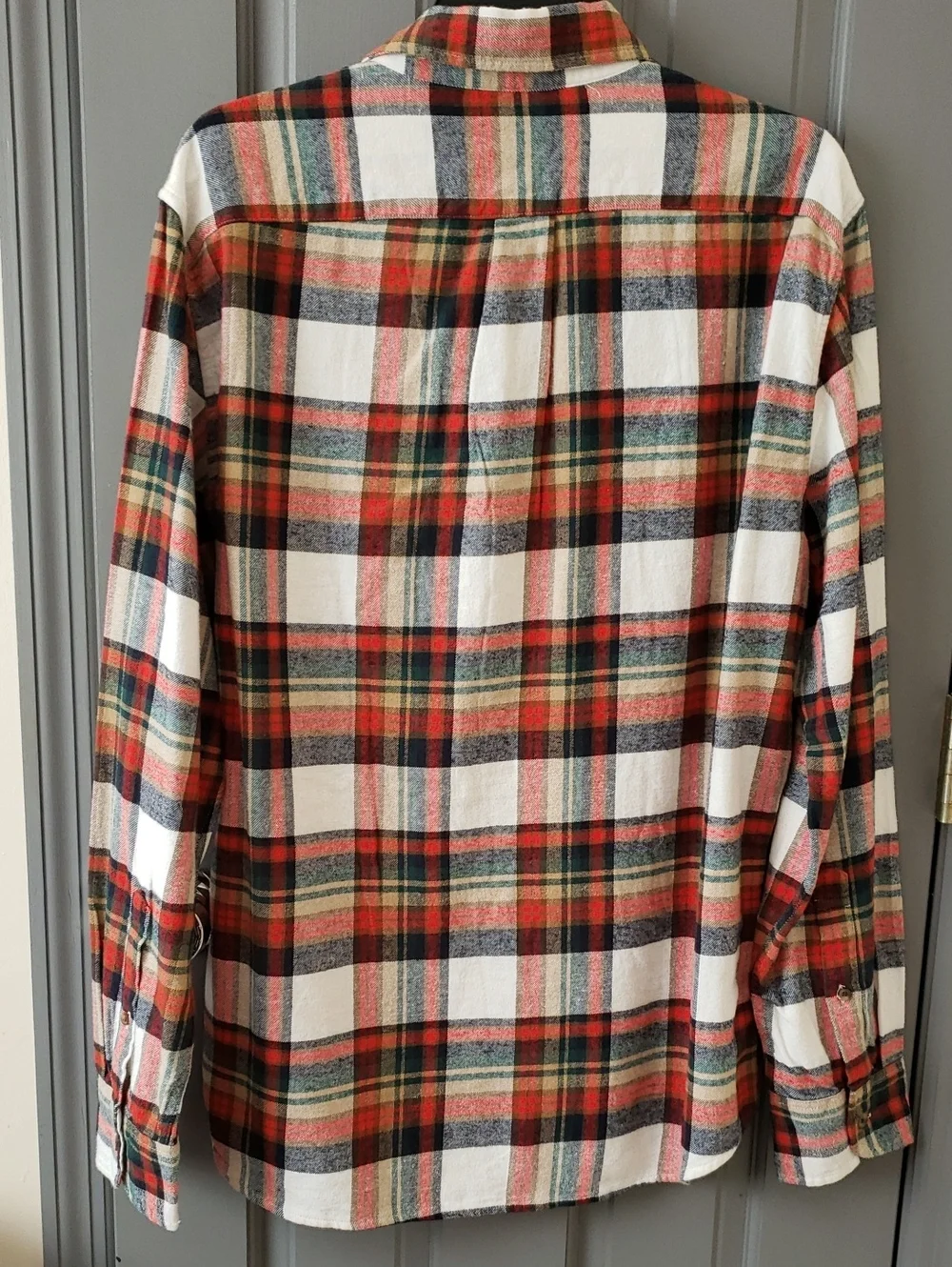 J. Crew Plaid Flannel Button-Down Shirt in Red, Green, Navy, White